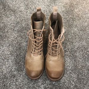 Lace Up Leather Booties